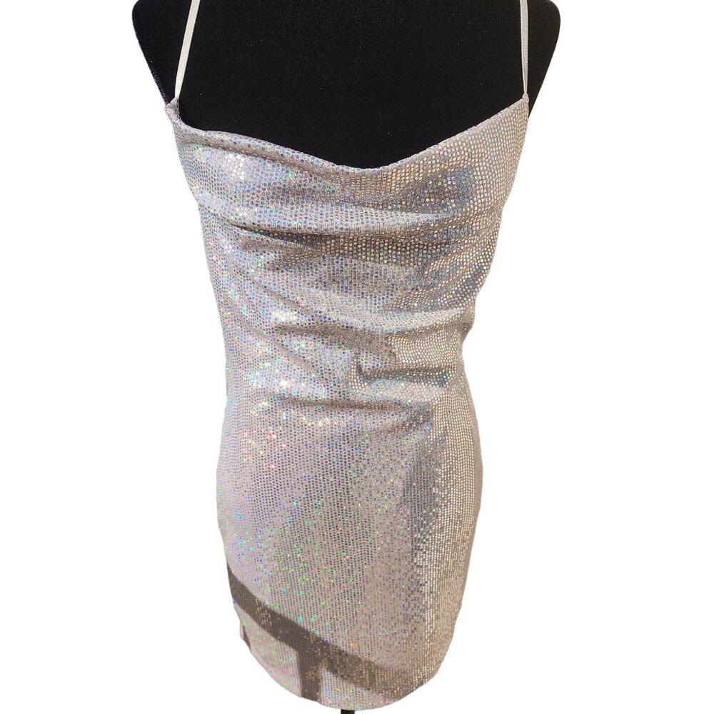 💎🎉♛⚜ Sparkly Dazzling Embellished Shimmering Party Holiday Cocktail Sexy Dress - Picture 15 of 15